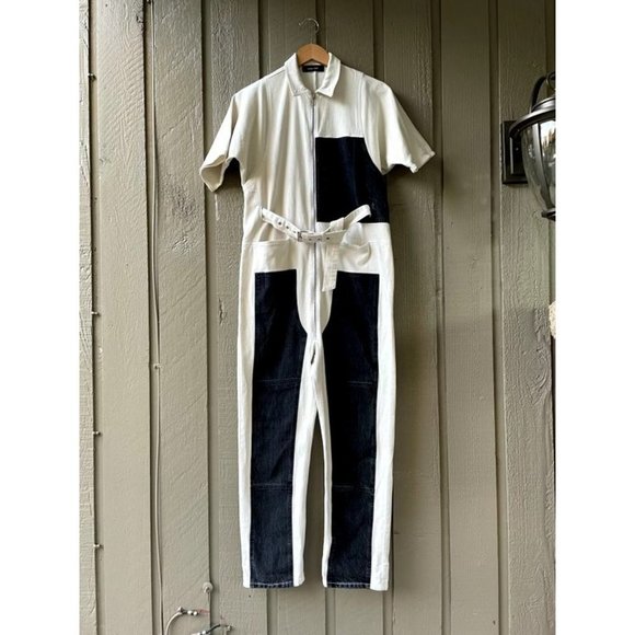 Rachel Comey Handy Jumpsuit Dirty White/Washed Bla - Picture 6 of 10